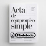 Modelo de acta de compromiso simple en Word [Perú]