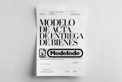 Modelo de acta de entrega de bienes en Word