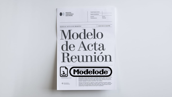 Modelo de acta de reunión en Word