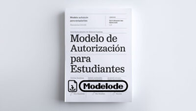 Modelo de autorización para estudiantes en Word