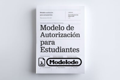 Modelo de autorización para estudiantes en Word