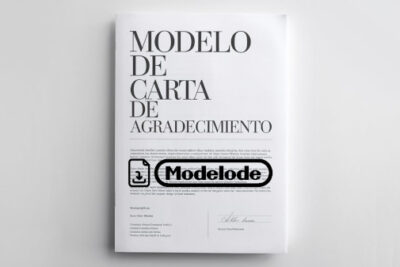 Modelo de carta de agradecimiento en Word