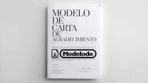 Modelo de carta de agradecimiento en Word