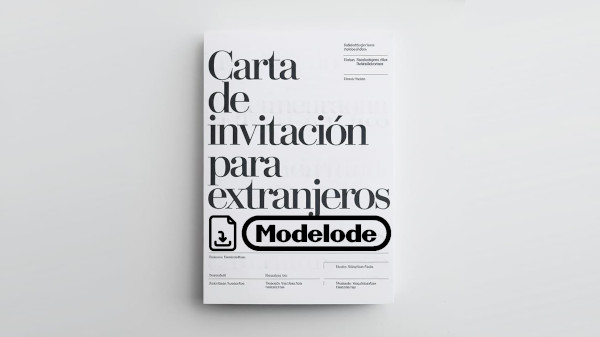 Modelo de carta de invitación para extranjeros en Word