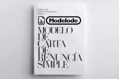 Modelo de carta de renuncia simple en Word