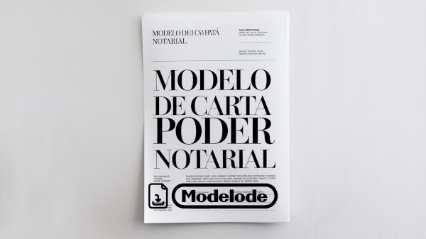 Modelo de carta poder notarial en Word