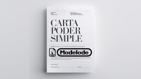 Modelo de carta poder simple para recoger documentos en Word