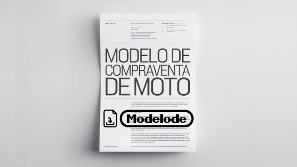 Modelo de compraventa de moto en Word