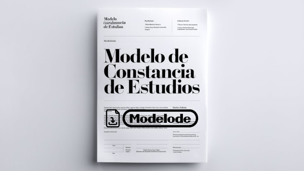 Modelo de constancia de estudios en Word