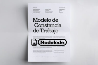 Modelo de constancia de trabajo en Word