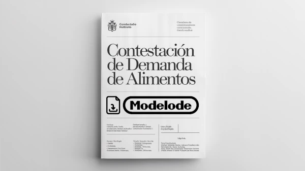 Modelo de contestación de demanda de alimentos en Word