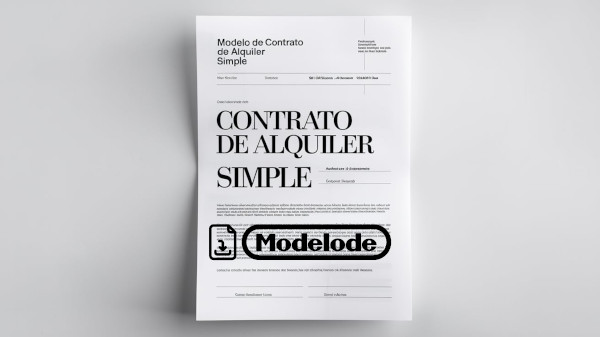 Modelo de contrato de alquiler simple en Word