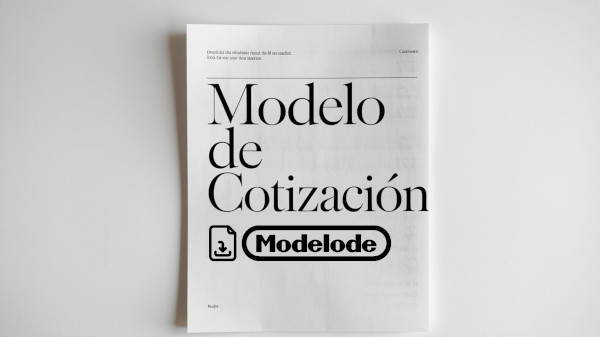 Modelo de cotización en Word