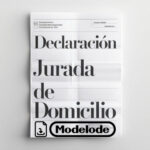 Modelo de declaración jurada de domicilio en Word [Perú]