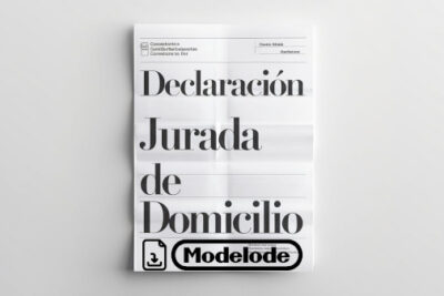 Modelo de declaración jurada de domicilio