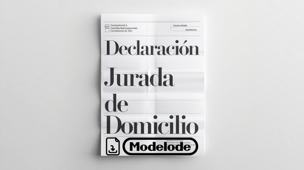 Modelo de declaración jurada de domicilio