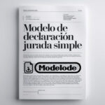 Modelo de declaración jurada simple en Word [Perú]