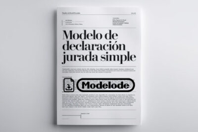 Modelo de declaración jurada simple en Word