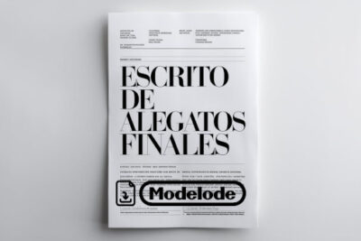 Modelo de escrito de alegatos finales en Word