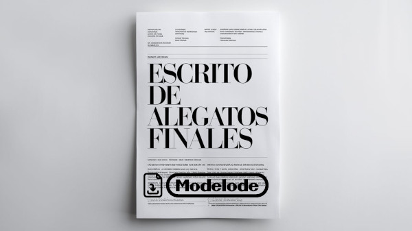 Modelo de escrito de alegatos finales en Word