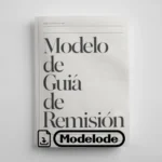 Modelo de guía de remisión en Word [Perú]