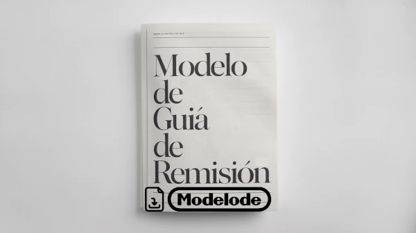 Modelo de guía de remisión en Word