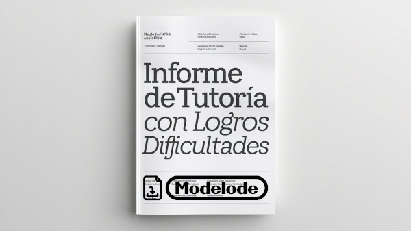 Modelo de informe de tutoría con logros y dificultades en Word