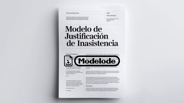 Modelo de justificación de inasistencia en Word