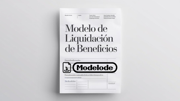 Modelo de liquidación de beneficios sociales en Word