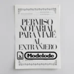 Modelo de permiso notarial para viaje al extranjero en Word [Perú]