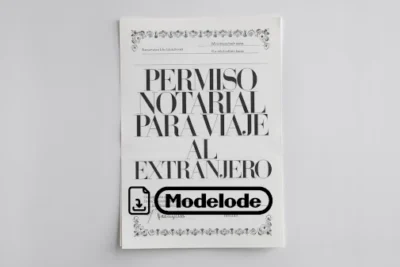 Modelo de permiso notarial para viaje al extranjero en Word