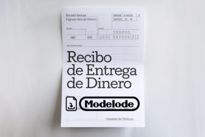 Modelo de recibo de entrega de dinero en Word