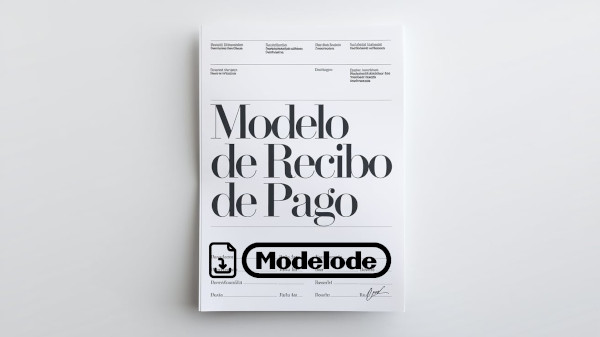 Modelo de recibo de pago en Word