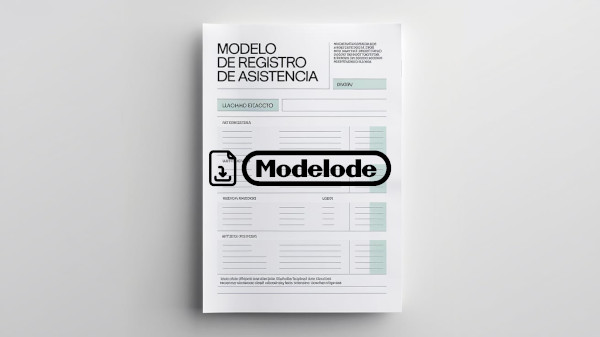 Modelo de registro de asistencia en Word