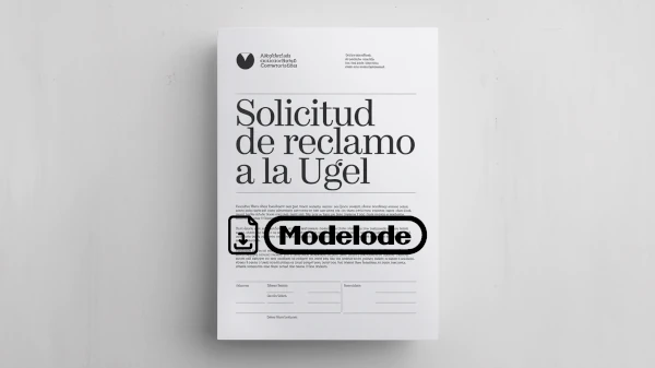 Modelo de solicitud de reclamo a la UGEL en Word