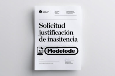 Modelo de solicitud justificación de inasistencia al colegio en Word