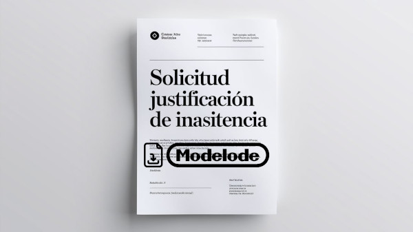 Modelo de solicitud justificación de inasistencia al colegio en Word