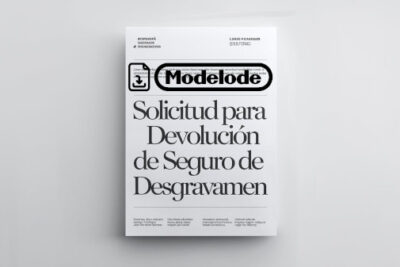 Modelo de solicitud para devolución de seguro de desgravamen en Word