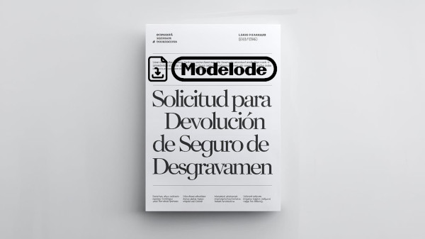 Modelo de solicitud para devolución de seguro de desgravamen en Word