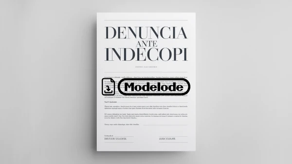 Modelo denuncia ante INDECOPI en Word