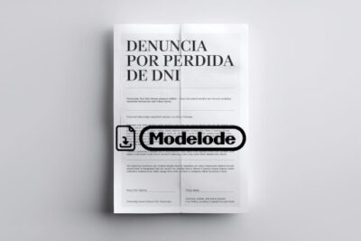 Modelo denuncia por perdida de DNI en Word