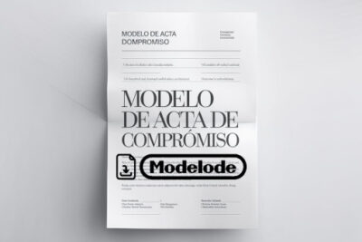 Modelo de acta de compromiso en Word