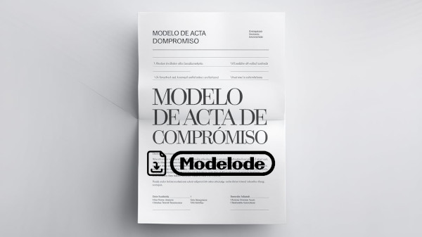 Modelo de acta de compromiso en Word