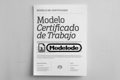 Modelo de certificado de trabajo