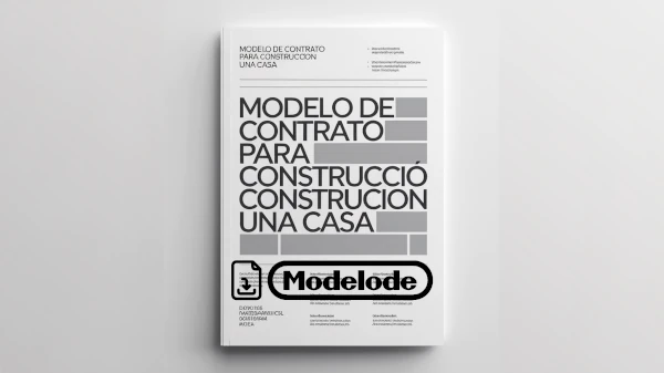 Modelo de contrato para construcción de una casa