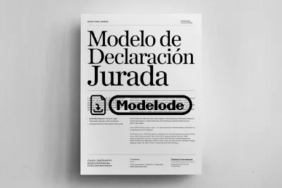 Modelo de declaración jurada en Word