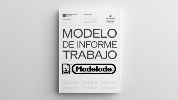 Modelo de informe de trabajo en Word