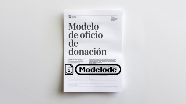 Modelo de oficio de donación en Word