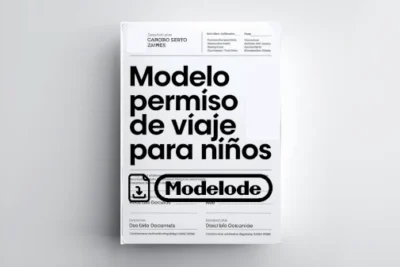 Modelo de permiso de viaje para niños