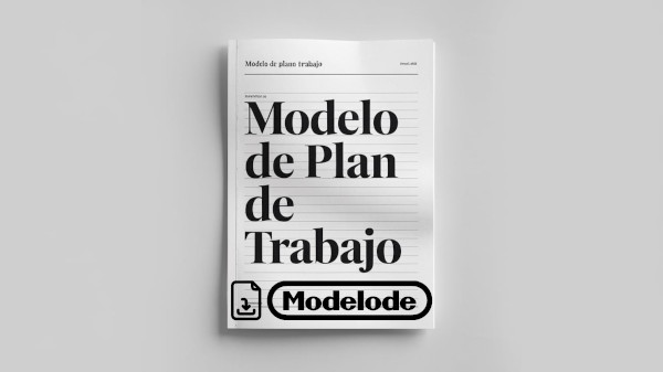 Modelo de plan de trabajo